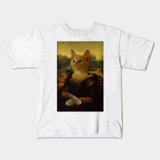 Mona Lisa Kitten Kids T-Shirt